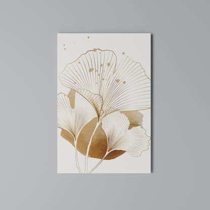 GOLDEN GINKGO DREAMS Stampa su Tela Verticale