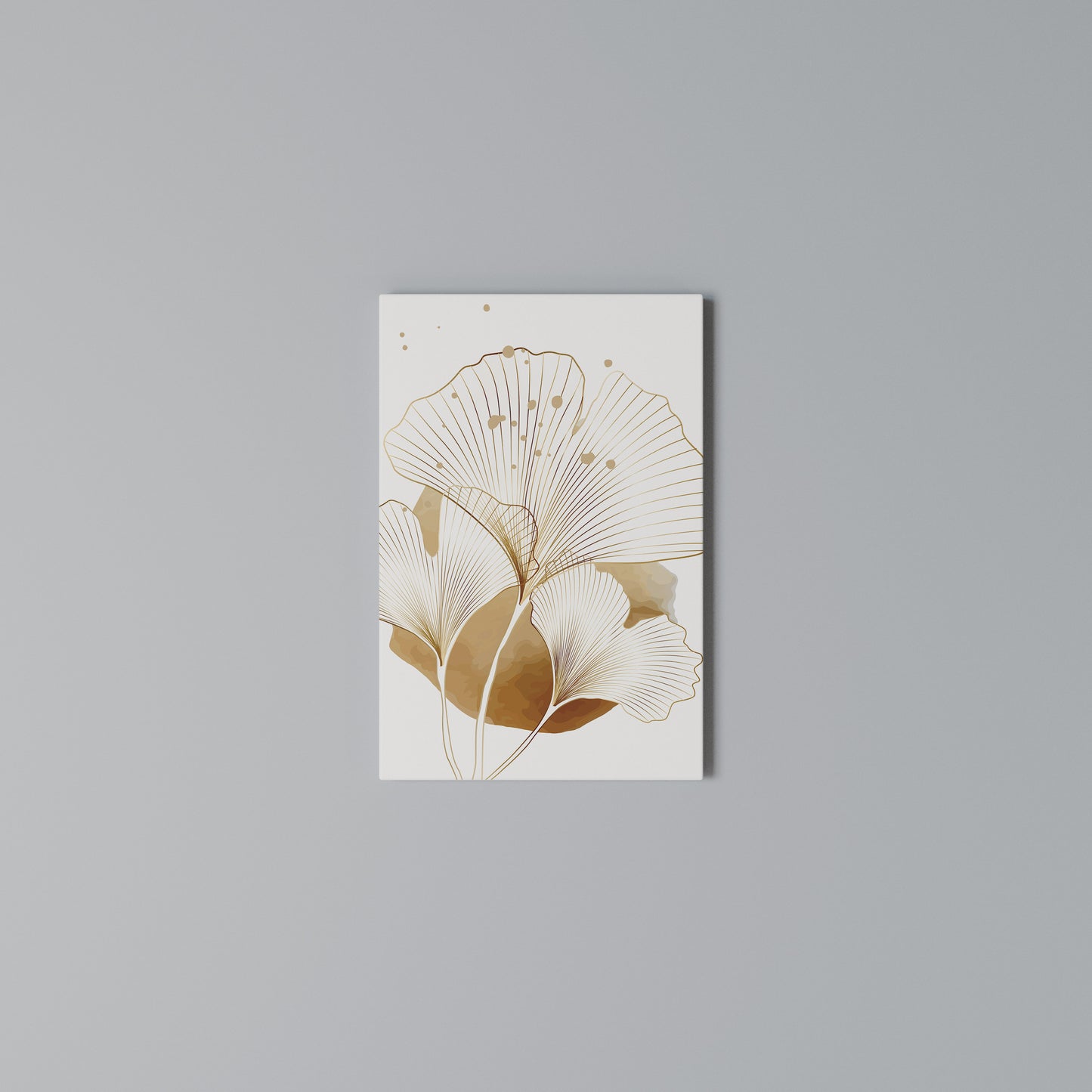 GOLDEN GINKGO DREAMS Stampa su Tela Verticale