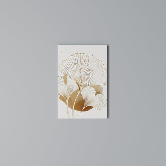 GOLDEN GINKGO DREAMS Stampa su Tela Verticale