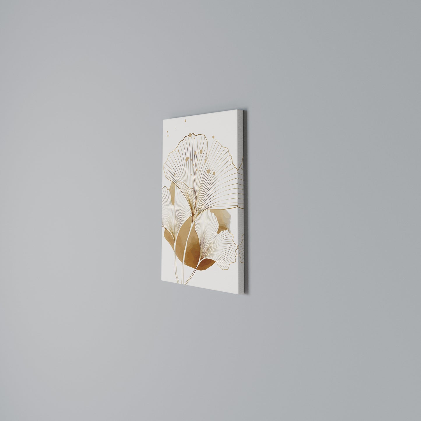 GOLDEN GINKGO DREAMS Stampa su Tela Verticale
