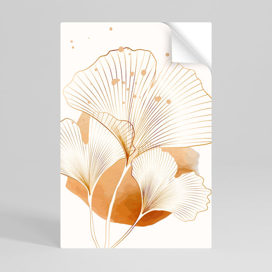 Poster verticale staccabile e attaccabile GOLDEN GINKGO DREAMS