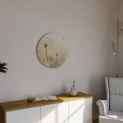DREAMY DANDELION FIELDS Round Wall Art