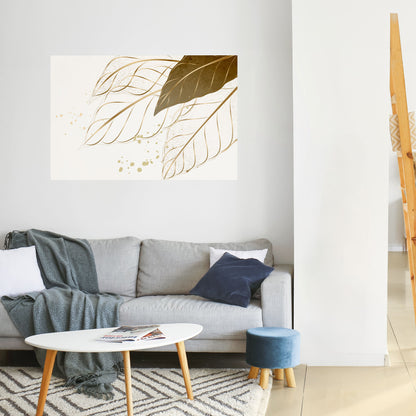 ELEGANZA NEL FOGLIAME Poster orizzontale staccabile e attaccabile