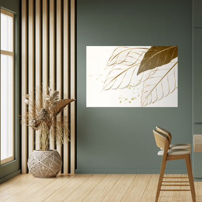 ELEGANZA NEL FOGLIAME Poster orizzontale staccabile e attaccabile