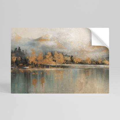 ECHI DELL'ALBA DORATA Poster orizzontale staccabile e attaccabile
