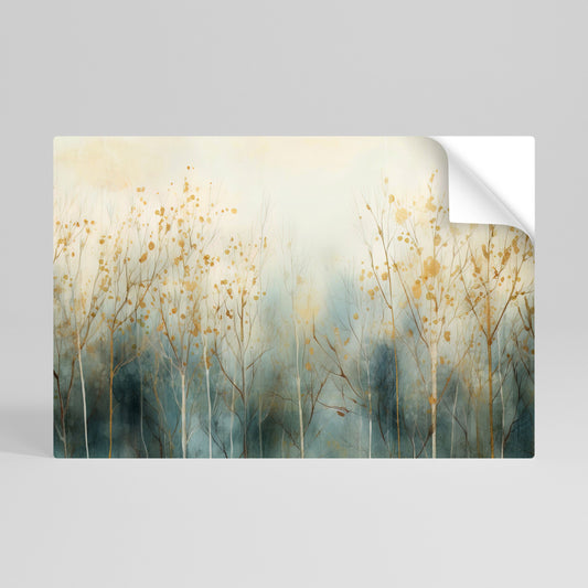 Poster orizzontale staccabile e attaccabile SOGNO DELLA FORESTA MISTICA