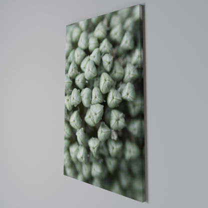 TEXTURED GREEN TIDBITS Stampa su Tela Verticale