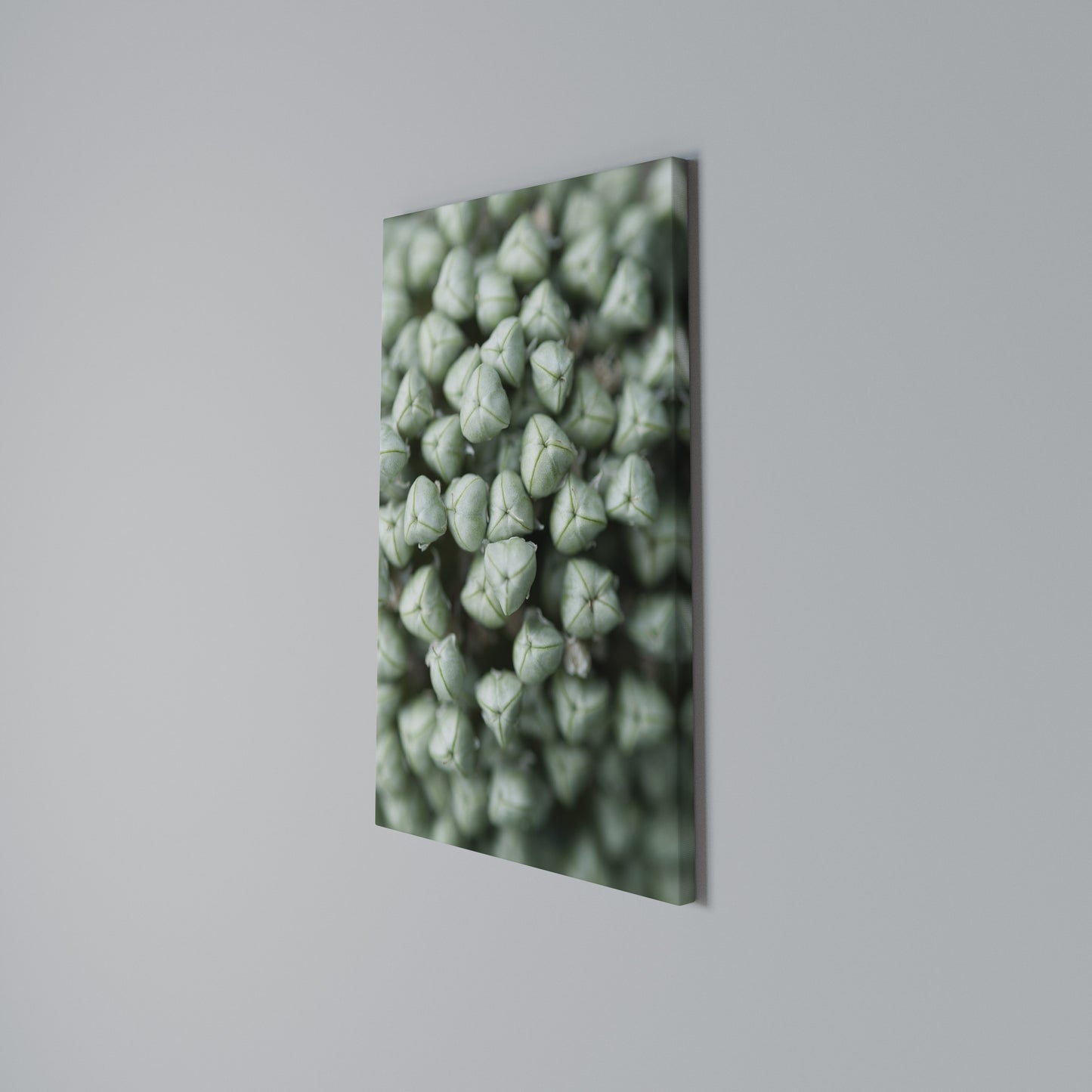 TEXTURED GREEN TIDBITS Stampa su Tela Verticale