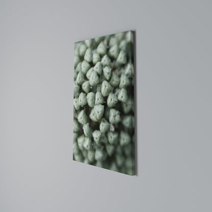 TEXTURED GREEN TIDBITS Stampa su Tela Verticale