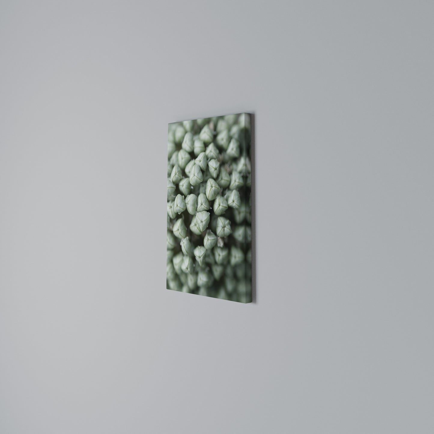 TEXTURED GREEN TIDBITS Stampa su Tela Verticale