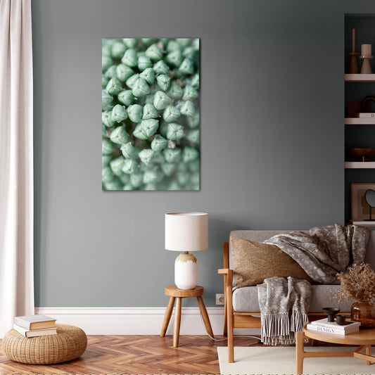 TEXTURED GREEN TIDBITS Stampa su tela verticale