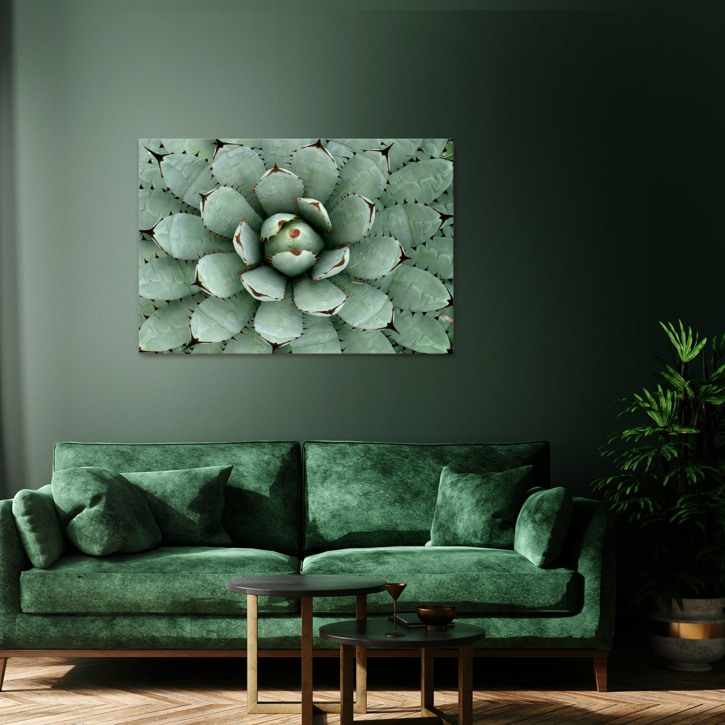 SUCCULENT SYMMETRY Stampa su tela orizzontale