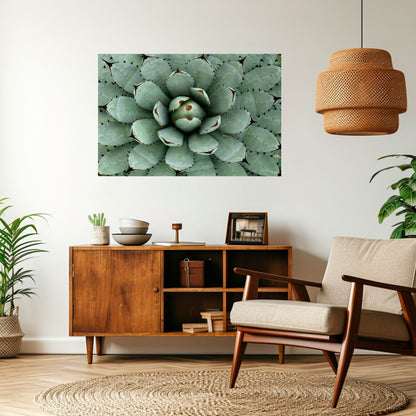 SIMMETRIA SUCCULENTA Poster orizzontale staccabile e attaccabile