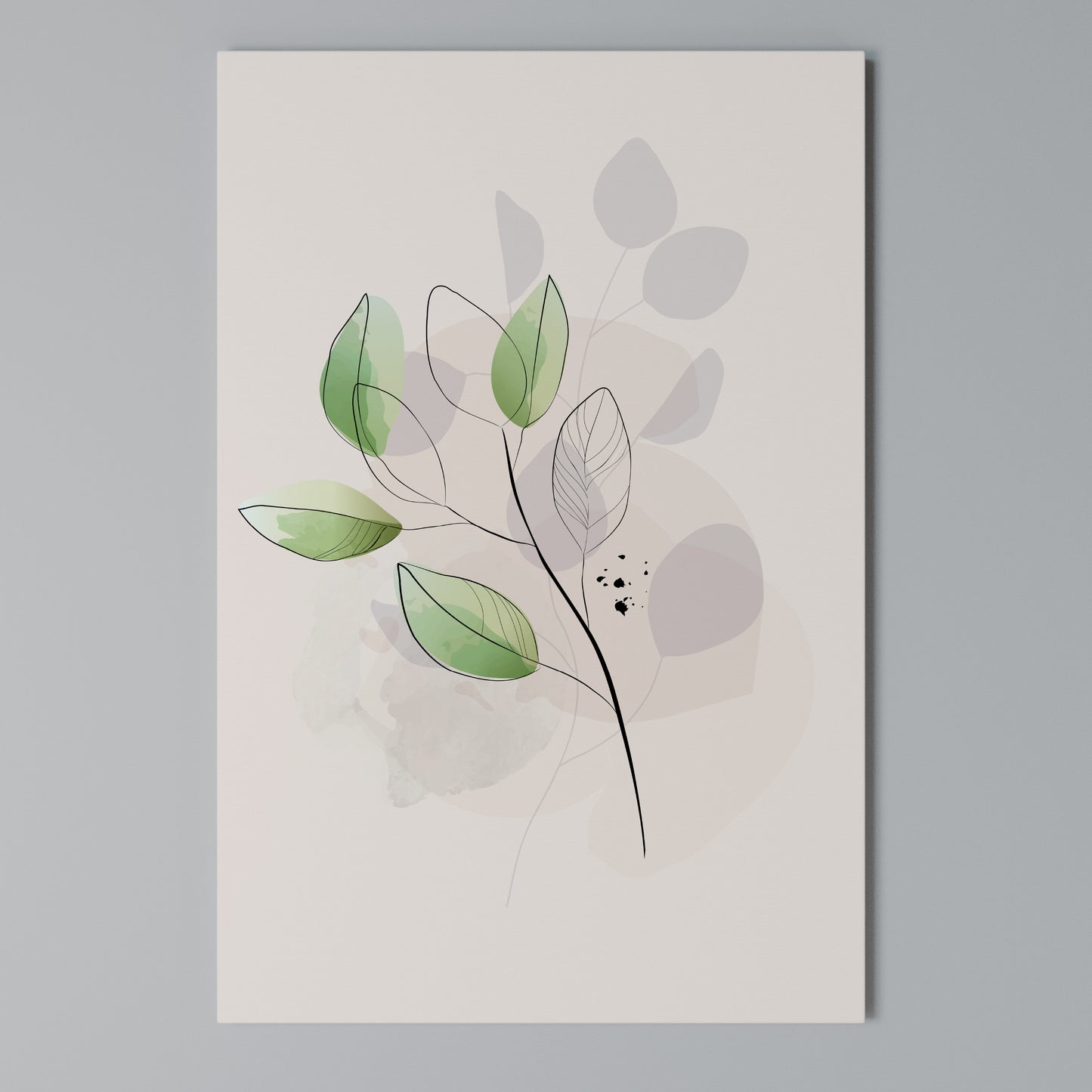 SERENE LEAF SONG Stampa su Tela Verticale