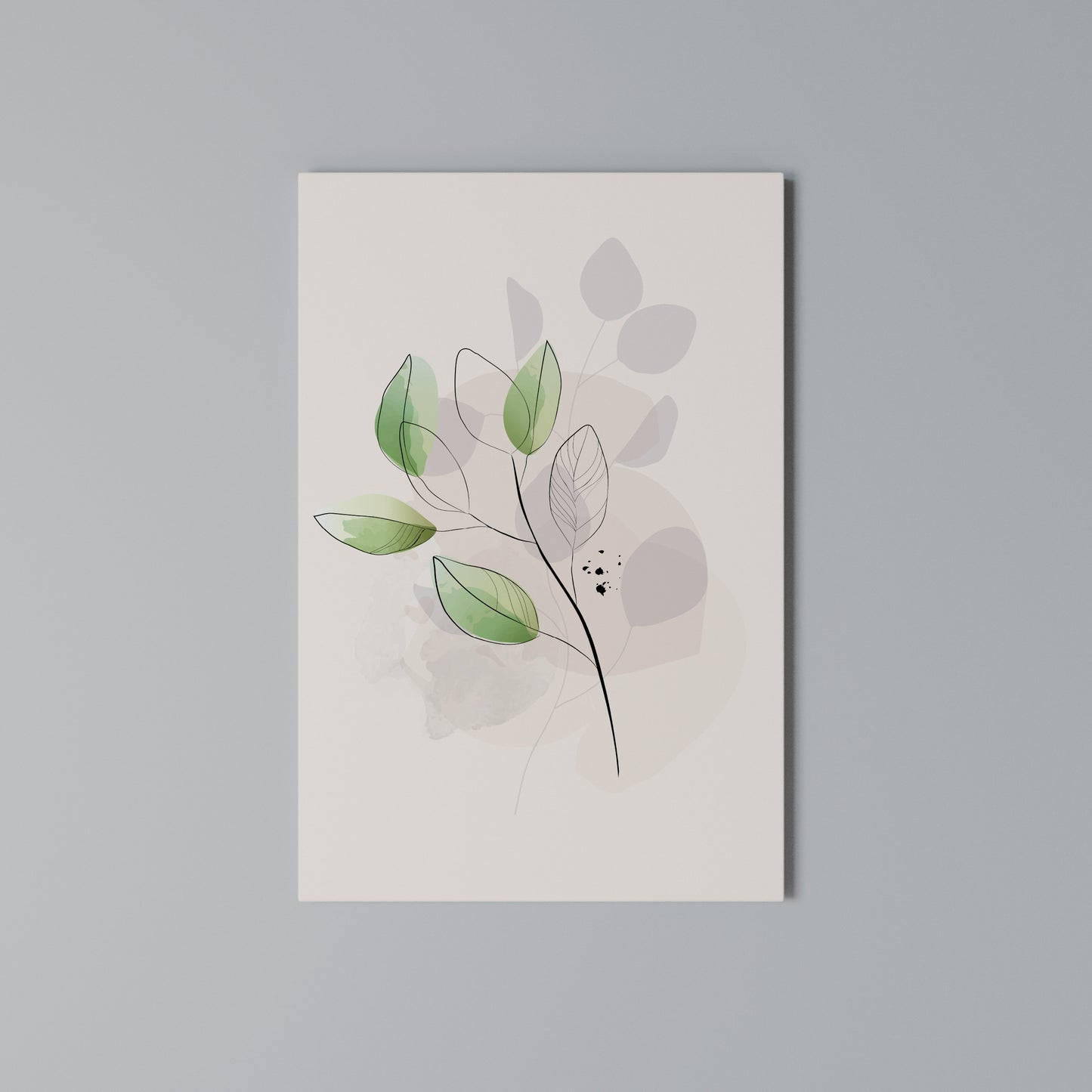 SERENE LEAF SONG Stampa su Tela Verticale