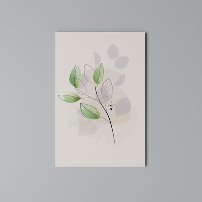 SERENE LEAF SONG Stampa su Tela Verticale