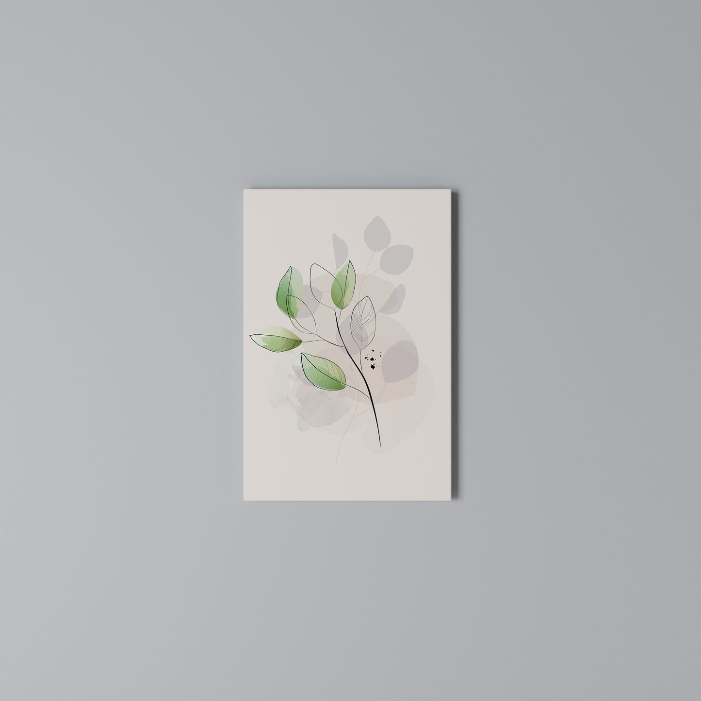 SERENE LEAF SONG Stampa su Tela Verticale