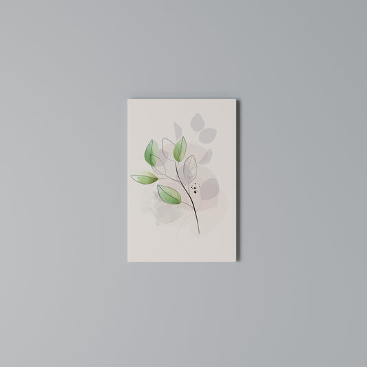 SERENE LEAF SONG Stampa su Tela Verticale