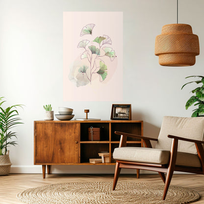 FOLIAGE REVERIE Poster verticale staccabile e attaccabile