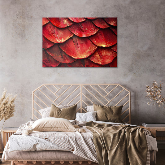 RUBY PETAL DANCE Horizontal Canvas Print