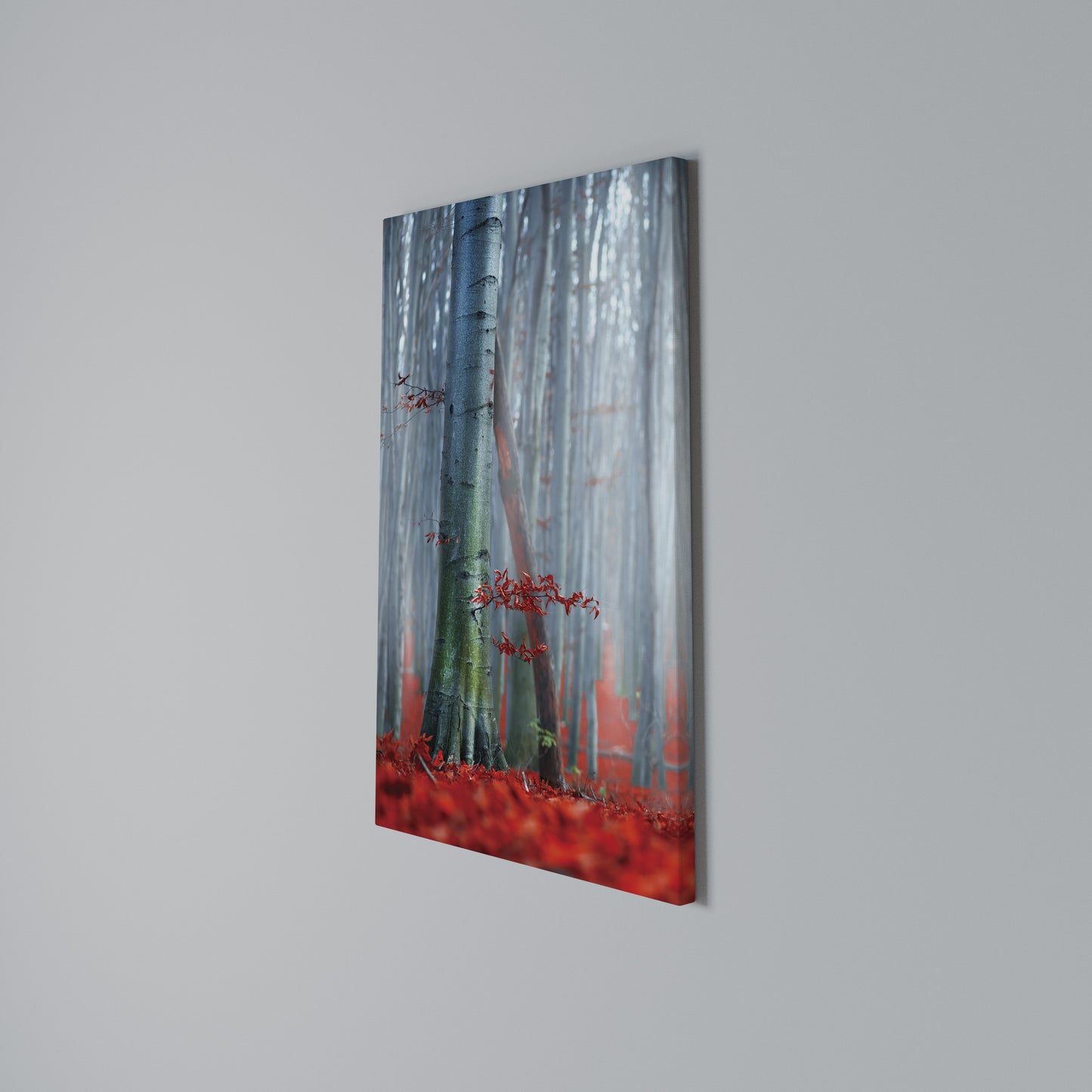 TRANQUIL RED ELEGANCE Vertical Canvas Print