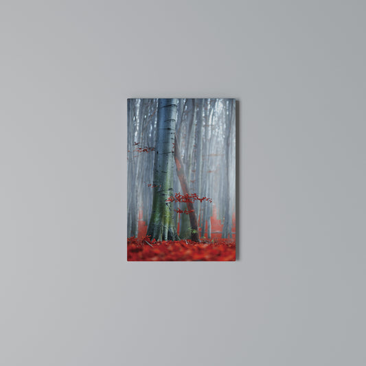 TRANQUIL RED ELEGANCE Stampa su Tela Verticale