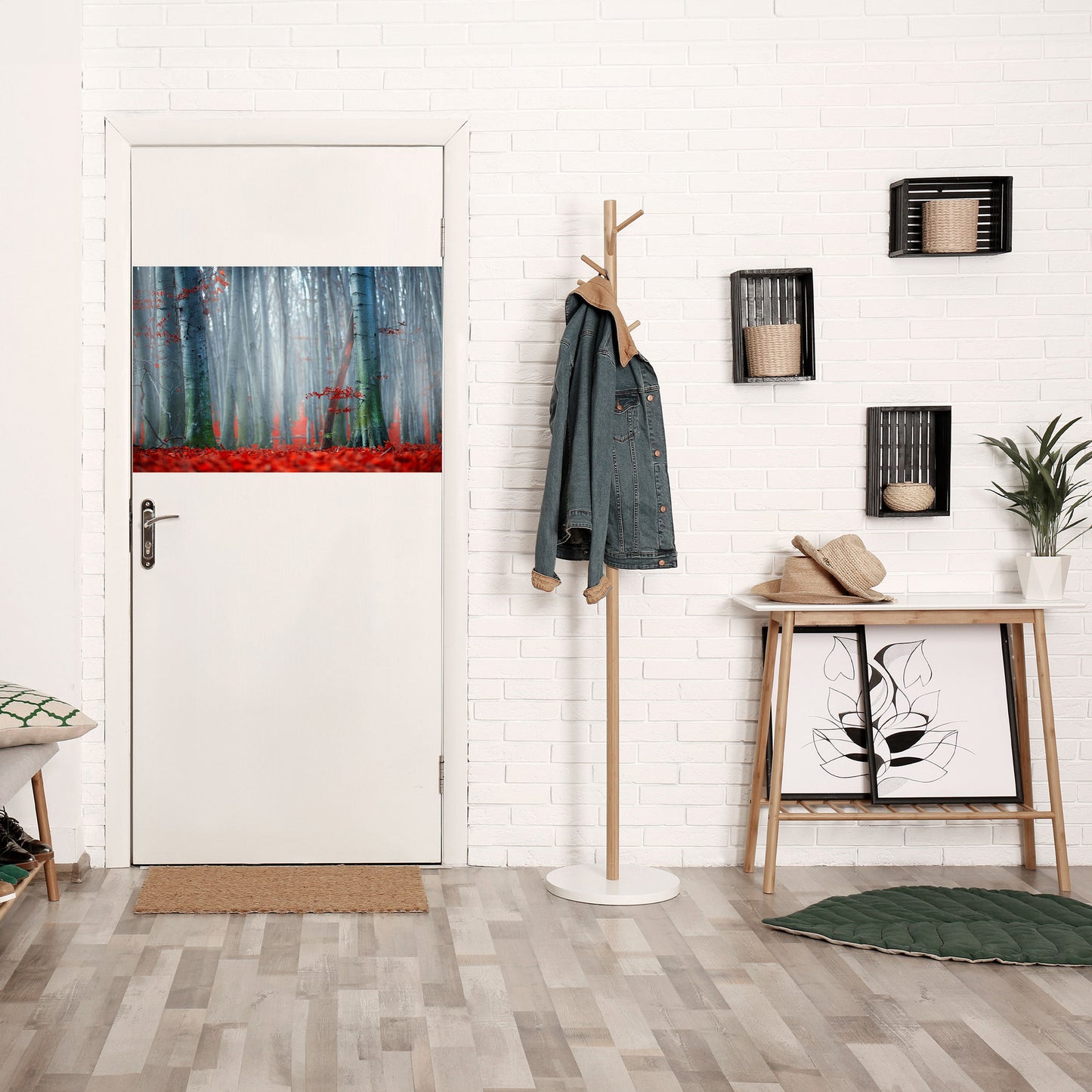 Poster orizzontale stacca e attacca TRANQUIL RED ELEGANCE