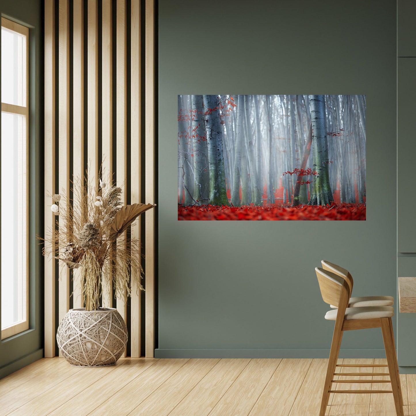 Poster orizzontale stacca e attacca TRANQUIL RED ELEGANCE