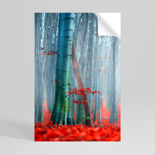Poster verticale da staccare e attaccare TRANQUIL RED ELEGANCE