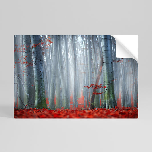Poster orizzontale stacca e attacca TRANQUIL RED ELEGANCE