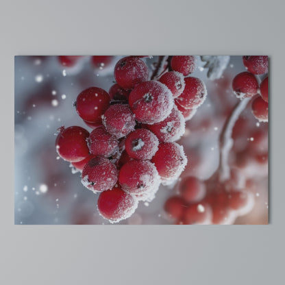 WINTER'S CRIMSON TREASURES Stampa su tela orizzontale
