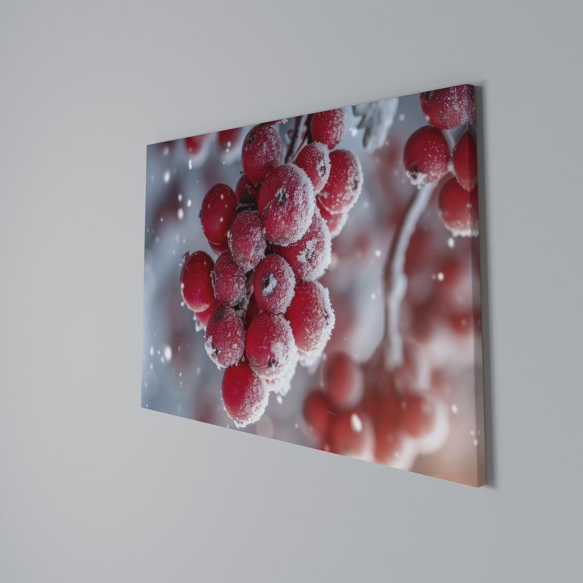 WINTER'S CRIMSON TREASURES Stampa su tela orizzontale
