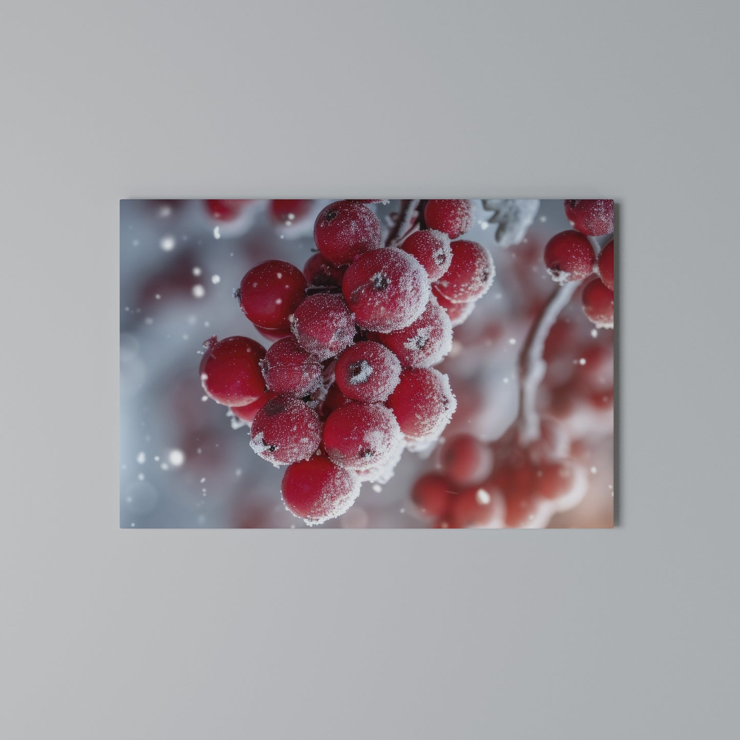 WINTER'S CRIMSON TREASURES Stampa su tela orizzontale
