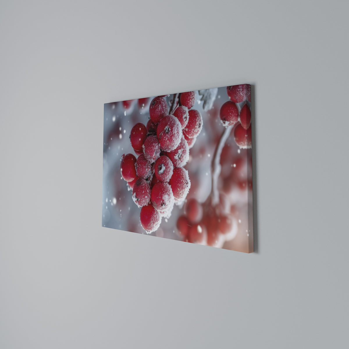 WINTER'S CRIMSON TREASURES Stampa su tela orizzontale