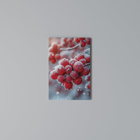 WINTER'S CRIMSON TREASURES Stampa su Tela Verticale