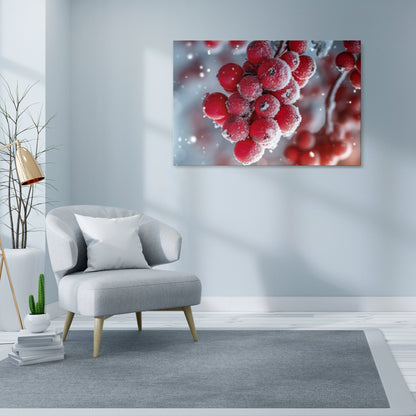 WINTER'S CRIMSON TREASURES Stampa su tela orizzontale