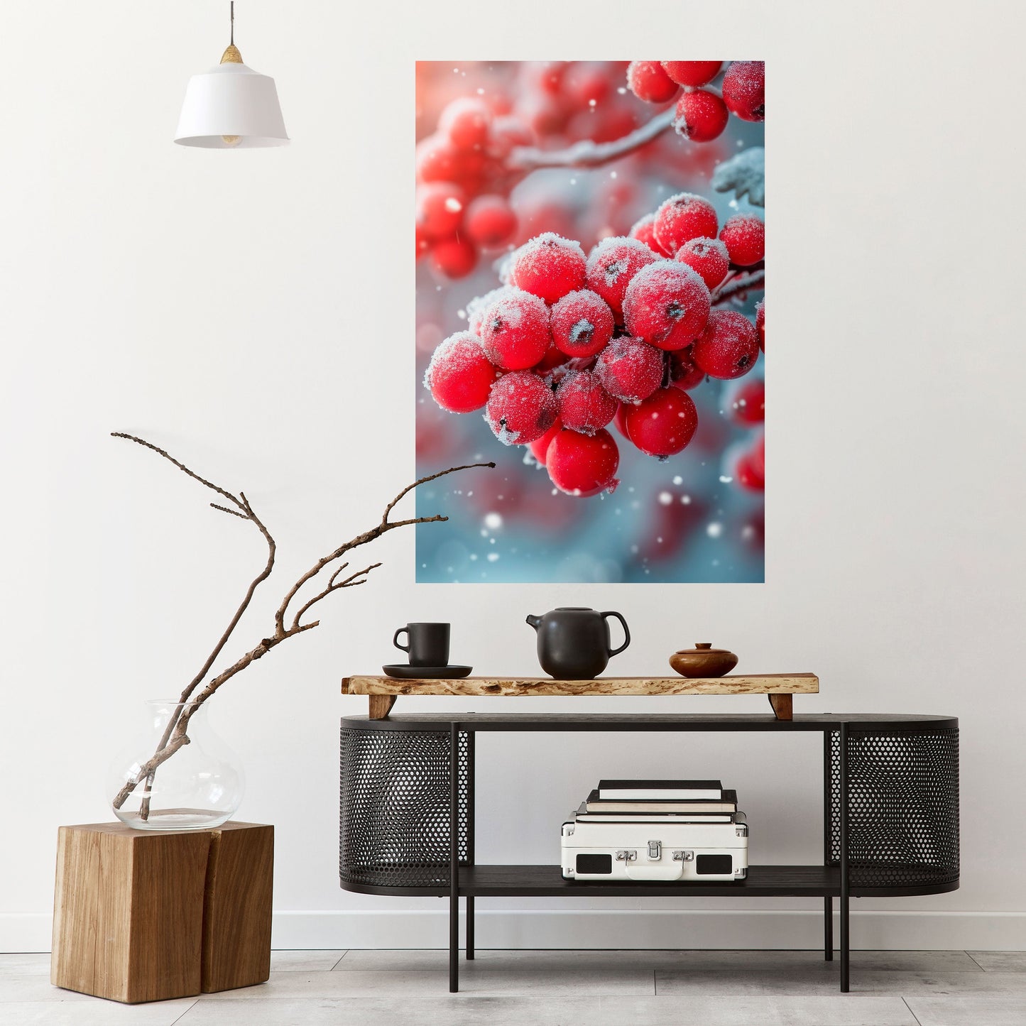 Poster verticale staccabile e attaccabile WINTER'S CRIMSON TREASURES