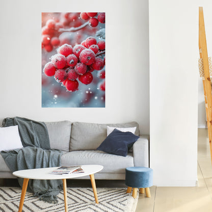 Poster verticale staccabile e attaccabile WINTER'S CRIMSON TREASURES