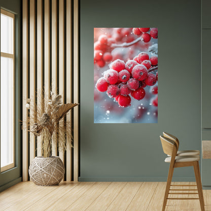 Poster verticale staccabile e attaccabile WINTER'S CRIMSON TREASURES