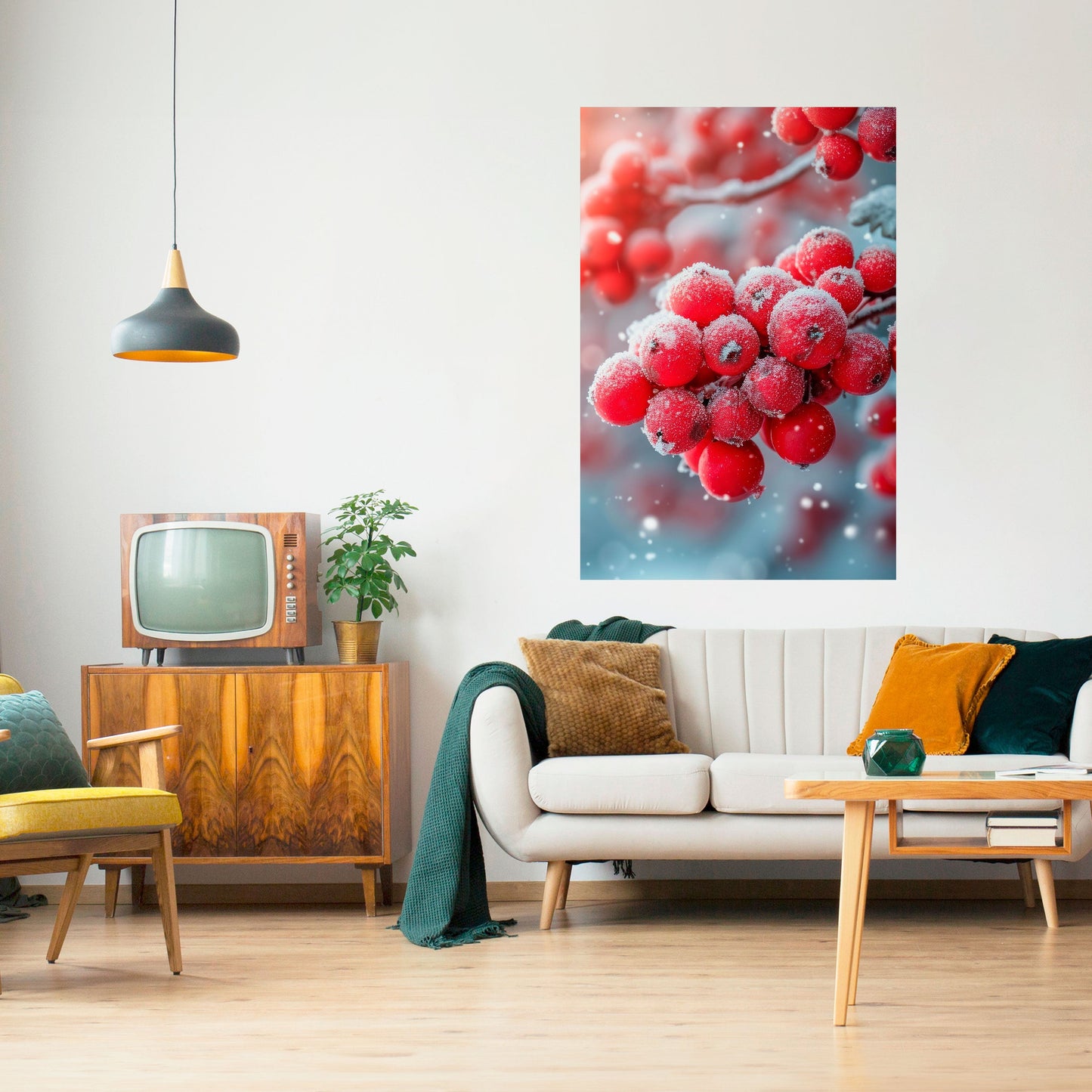 Poster verticale staccabile e attaccabile WINTER'S CRIMSON TREASURES