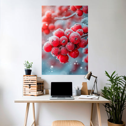 Poster verticale staccabile e attaccabile WINTER'S CRIMSON TREASURES