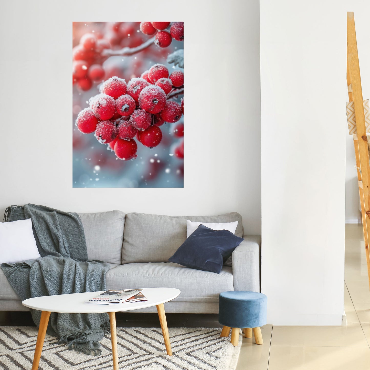 Poster verticale staccabile e attaccabile WINTER'S CRIMSON TREASURES