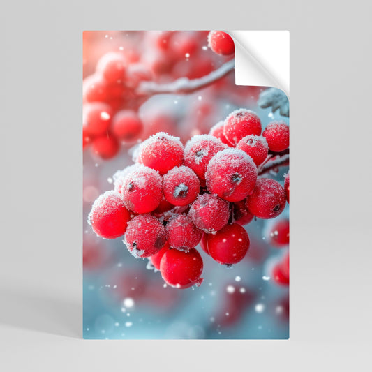 Poster verticale staccabile e attaccabile WINTER'S CRIMSON TREASURES