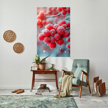 Poster verticale staccabile e attaccabile WINTER'S CRIMSON TREASURES