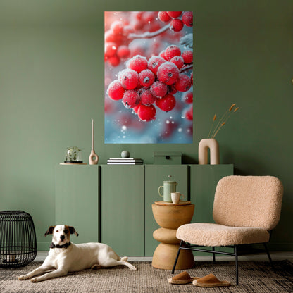 Poster verticale staccabile e attaccabile WINTER'S CRIMSON TREASURES