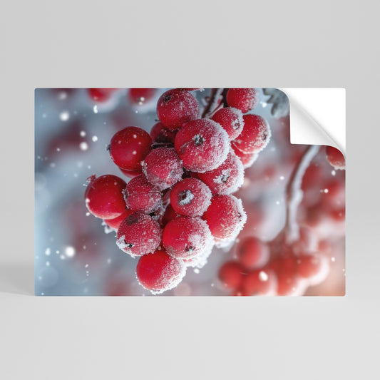 Poster orizzontale staccabile e attaccabile WINTER'S CRIMSON TREASURES