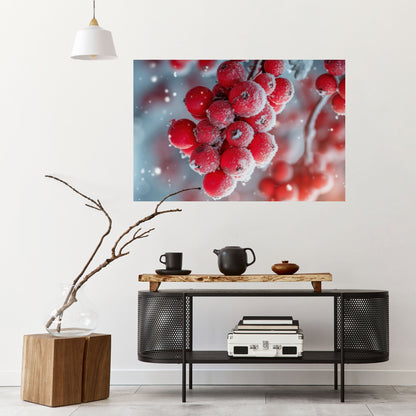 Poster orizzontale staccabile e attaccabile WINTER'S CRIMSON TREASURES