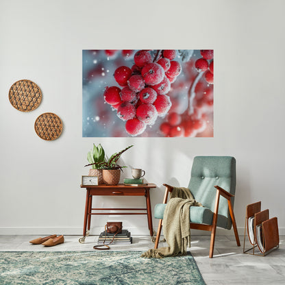 Poster orizzontale staccabile e attaccabile WINTER'S CRIMSON TREASURES