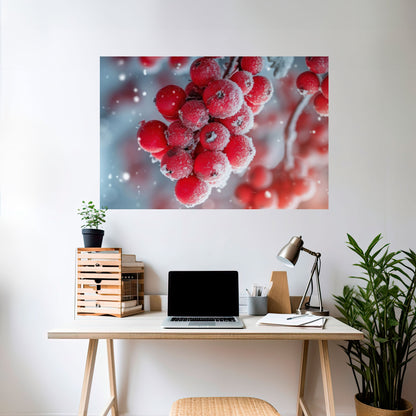Poster orizzontale staccabile e attaccabile WINTER'S CRIMSON TREASURES