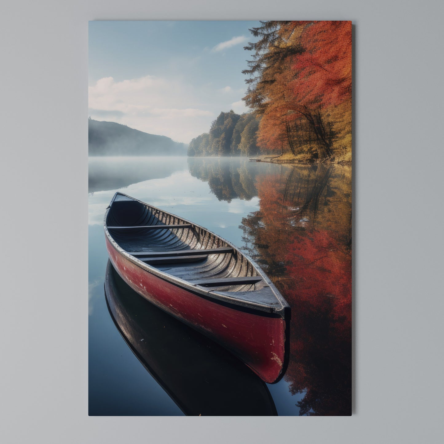 BOAT OF TRANQUILITY Stampa su Tela Verticale